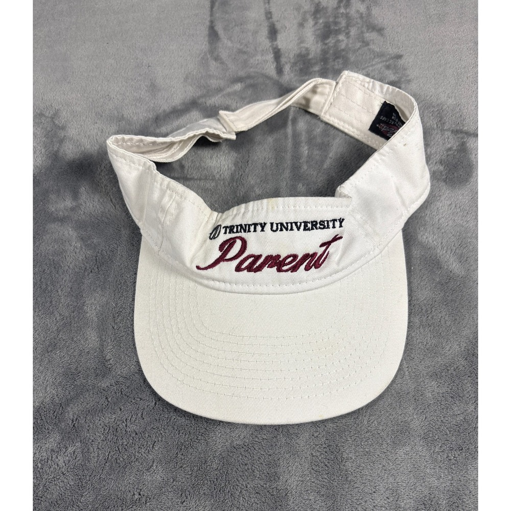Head Shots Unisex Trinity University Parent Sun Visor OS White Cotton Adjustable